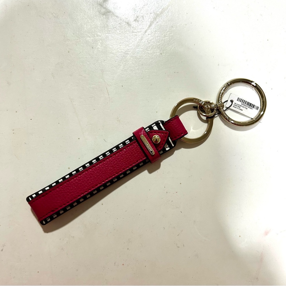Henri Bendel pink signature keychain